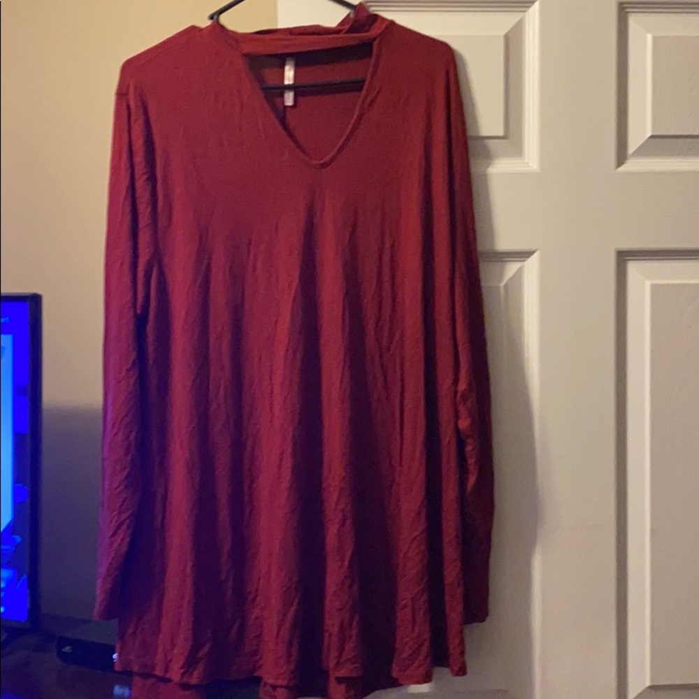 Red Plus size tunic